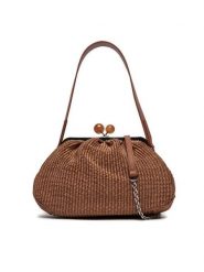 Weekend Max Mara Torebka Fortuna 2415511055 Brązowy. Brązowe torebki wizytowe damskie Weekend Max Mara, bez wzorów, z materiału, bez dodatków. Za 1,649.00 zł.