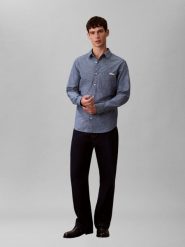 Calvin Klein Jeans koszula casual Mężczyźni Regular Fit Bawełna niebieski, M. Niebieskie koszule męskie Calvin Klein Jeans, m, bez wzorów, z bawełny, casualowe, bez kołnierzyka, bez ramiączek. Za 179.95 zł.