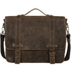 Duża torba męska skórzana Canaletto – laptop 15" TM262s235. Brązowe torby na laptopa damskie bez wzorów, ze skóry. Za 520.00 zł.