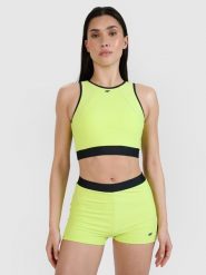 4F Góra od bikini damska - zielona XL. Zielone bikini 4F, uniwersalny, bez wzorów, z elastanu. W wyprzedaży za 59.99 zł.