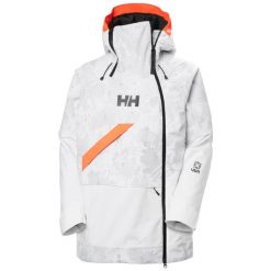 Damska kurtka narciarska z kapturem Helly Hansen Powchaser Asym. Szare kurtki sportowe damskie Helly Hansen, na zimę, bez wzorów, bez ramiączek, z kapturem, narciarskie. W wyprzedaży za 1,243.50 zł.