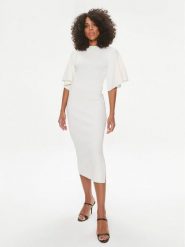 Ted Baker Sukienka dzianinowa Lounia 266260 Biały Slim Fit. Białe sukienki damskie Ted Baker, bez wzorów, z dzianiny, bez kołnierzyka, bez ramiączek. Za 659.99 zł.