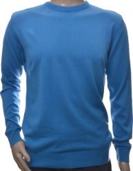 Leccos Sweter męski elegancki klasyczny kaszmir 2XL XXL niebieski. Niebieskie swetry męskie Leccos, m, bez wzorów, z kaszmiru, eleganckie, bez kołnierzyka, bez ramiączek. Za 79.99 zł.