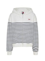 Tommy Jeans Bluza Script Logo DW0DW20303 Biały Boxy Fit. Białe bluzy damskie Tommy Jeans, xl, bez wzorów, z bawełny, bez ramiączek, bez kaptura. Za 319.99 zł.