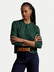 Polo Ralph Lauren Kardigan 211971871506 Zielony Regular Fit. Zielone kardigany damskie Polo Ralph Lauren, m, bez wzorów, z bawełny, bez kołnierzyka. Za 859.99 zł.