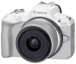 Canon EOS R50 + RF-S 18-45mm F4.5-6.3 IS STM Biały. Aparaty bezlusterkowce Canon. Za 3,128.00 zł.