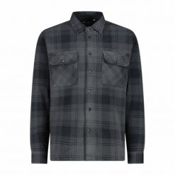Cmp Koszula Męska 100% poliester Szary U862. Czarne koszule męskie CMP, m, bez wzorów, z materiału, bez kołnierzyka, bez ramiączek. Za 253.00 zł.