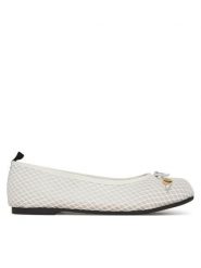 LOVE MOSCHINO Baleriny JA11051G0MIQ0100 Biały. Białe balerinki damskie Love Moschino, bez wzorów, z materiału, bez obcasa, bez zapięcia. Za 469.99 zł.