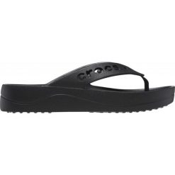 Klapki sportowe damskie Crocs Baya Platform. Czarne klapki damskie Crocs, bez wzorów, sportowe, bez obcasa, bez zapięcia. Za 222.37 zł.