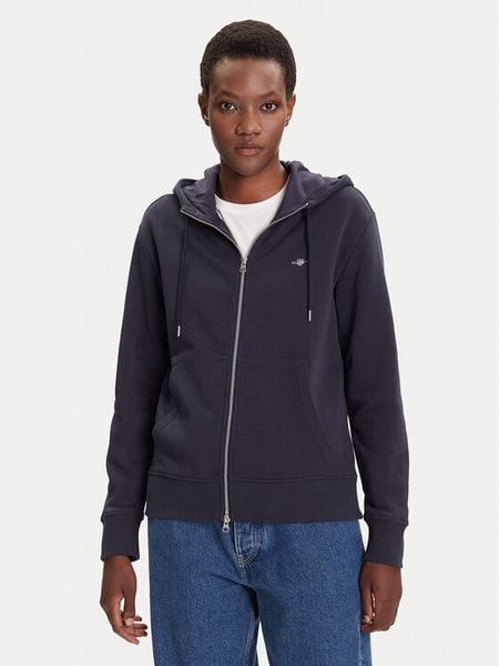 Gant Bluza Shield 4201412 Granatowy Regular Fit. Niebieskie bluzy damskie GANT, xl, bez wzorów, z bawełny, bez ramiączek, bez kaptura. Za 439.99 zł.