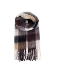 Jenny Fairy Szal 4W4-006-AW24 Brązowy. Brązowe rękawiczki damskie Jenny Fairy, bez wzorów, z poliesteru. Za 59.99 zł.