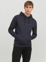 Jack & Jones Bluza Star 12233972 Granatowy Relaxed Fit. Niebieskie bluzy męskie Jack & Jones, l, bez wzorów, z bawełny, retro, bez ramiączek, bez kaptura. Za 169.99 zł.