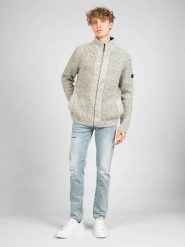 Guess Sweter "Full-Zip" | X1RR18 Z2YG0 | Mężczyzna | Czarny, Biały. Białe swetry męskie Guess, l, z aplikacjami, z dzianiny, bez kołnierzyka, bez ramiączek. W wyprzedaży za 299.00 zł.