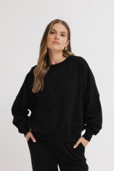 LEKKA BLUZA JESS CZARNA One size - Flawless. Czarne bluzy damskie Flawless, s, bez wzorów, z bawełny, bez ramiączek, bez kaptura. Za 340.00 zł.