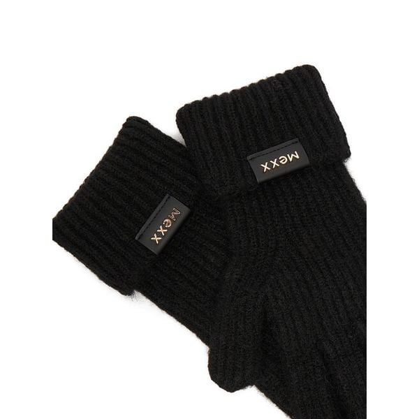 Rękawiczki MEXX. Czarne rękawiczki damskie Mexx, bez wzorów, z dzianiny. Za 49.99 zł.