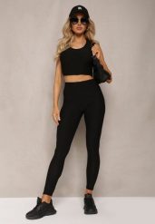 Czarne Sportowe Legginsy z Wytłoczonym Wzorkiem Askida. Czarne legginsy damskie Renee, m, bez wzorów, z jeansu. Za 34.99 zł.