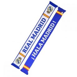 Real Madryt szalik kibica dwustronny Double Knitted 1ST wielokolorowy. Białe rękawiczki damskie REAL MADRID, bez wzorów. Za 119.00 zł.