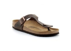 Sandały Birkenstock Gizeh Skóra Olejowana Dorosłych. Brązowe sandały damskie Birkenstock, bez wzorów, z materiału, z otwartym noskiem, bez obcasa, bez zapięcia. Za 556.80 zł.