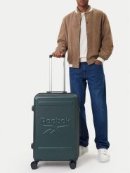 Reebok Walizka średnia CEO-RBK-WAL-024-CCC-M GREEN Zielony. Zielone walizki męskie Reebok, bez wzorów, z tworzywa sztucznego, średnie. Za 299.99 zł.