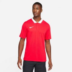 Koszulka sportowa męska Nike Drifit Park 20. Czerwone koszulki sportowe męskie Nike, l, bez wzorów, bez ramiączek, do piłki nożnej. Za 152.00 zł.