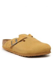 Birkenstock Klapki Boston 1025668 Brązowy. Brązowe klapki damskie Birkenstock, bez wzorów, ze skóry, bez obcasa, bez zapięcia. Za 429.99 zł.