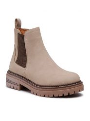 Jenny Fairy Botki WS5195-25 Beżowy. Brązowe botki damskie Jenny Fairy, bez wzorów, ze skóry, bez obcasa, na płaskiej podeszwie, bez zapięcia. Za 169.99 zł.