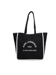 KARL LAGERFELD Torebka A3W50018 Czarny. Czarne shopperki damskie KARL LAGERFELD, bez wzorów, z materiału, bez dodatków. Za 269.99 zł.