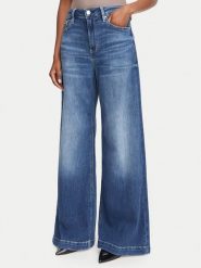 Guess Jeansy W6YAJG D1355 Niebieski Wide Leg. Niebieskie jeansy damskie Guess, z aplikacjami, z jeansu. Za 614.99 zł.