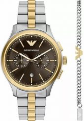 Zegarek Emporio Armani Męski Dario Chronograph + box (AR80084SET). Zegarki męskie Emporio Armani, bez wzorów. Za 775.63 zł.
