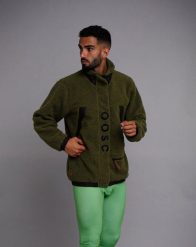 Kurtka polarowa Sherpa - khaki / czarny. Czarne kurtki męskie OOSC, na lato, m, bez wzorów, z materiału, bez kaptura. Za 686.99 zł.