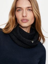 Guess Komin AW5237 WOL03 Czarny. Czarne rękawiczki damskie Guess, z aplikacjami, z materiału. Za 269.99 zł.