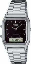 Zegarek Casio Męski AQ-230A-1DMQYES Retro srebrny. Szare zegarki męskie Casio, bez wzorów, srebrne. Za 169.32 zł.