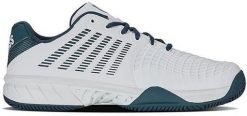 Tennis shoes for men K-SWISS EXPRESS LIGHT 3 CLAY white/stargazer EU44,5. Białe buty sportowe męskie K-SWISS, bez wzorów, bez zapięcia. Za 458.06 zł.