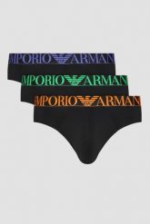 EMPORIO ARMANI Czarne slipy Coffret 3PACK. Czarne slipki męskie Emporio Armani, m, bez wzorów. W wyprzedaży za 159.99 zł.