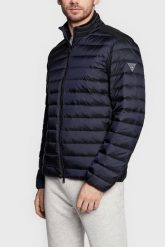 GUESS Granatowa kurtka męska Light Packable Realdown JKT. Niebieskie kurtki męskie Guess, l, z aplikacjami, z poliamidu, eleganckie, bez kaptura. W wyprzedaży za 489.99 zł.