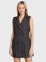 Glamorous Sukienka dzianinowa CK6798 Czarny Regular Fit. Czarne sukienki damskie Glamorous, bez wzorów, z dzianiny, bez kołnierzyka, bez ramiączek. Za 239.99 zł.