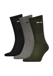 Puma Skarpety Sport Crew 3-Pack 88035528. Zielone skarpetki damskie Puma, bez wzorów, z bawełny. Za 49.99 zł.