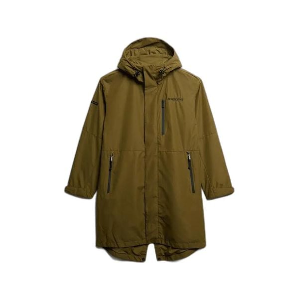 Parka Superdry Superdry. Zielone parki męskie Superdry, xl, bez wzorów, z materiału, eleganckie, bez kołnierzyka, z kapturem. Za 623.05 zł.