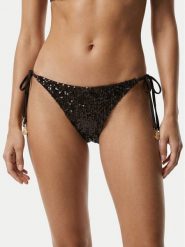 Guess Dół od bikini E6GO04 KBMV0 Brązowy. Brązowe bikini Guess, z aplikacjami, z syntetyku. Za 219.99 zł.