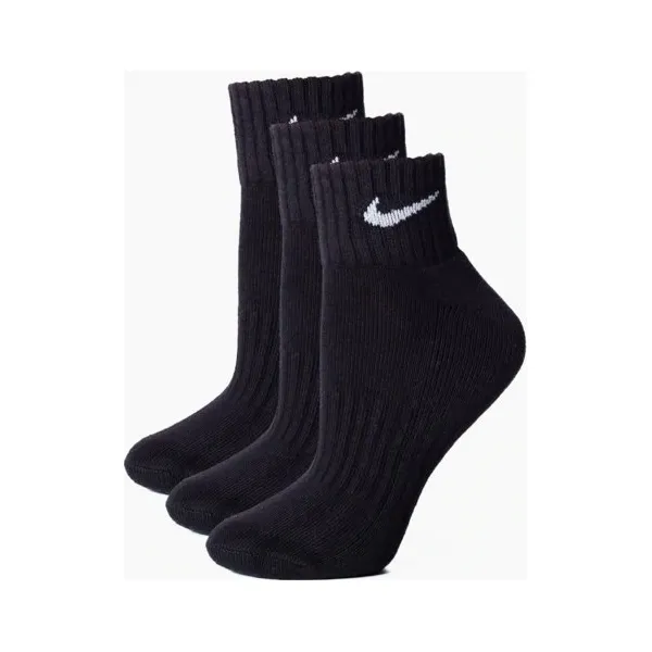 Nike Skarpety Cush Qt 3Pr , czarny, rozmiar S. Czarne skarpetki damskie Nike, bez wzorów, z bawełny. Za 39.99 zł.