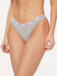 Calvin Klein Underwear Stringi 000QD5043E Szary. Szare majtki damskie Calvin Klein Underwear, z bawełny. Za 49.99 zł.