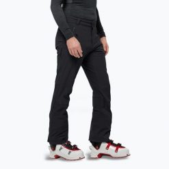 Spodnie softshell męskie Jack Wolfskin Alpspitze Tour. Czarne spodnie sportowe męskie Jack Wolfskin, m, bez wzorów, z softshellu, narciarskie. Za 749.99 zł.