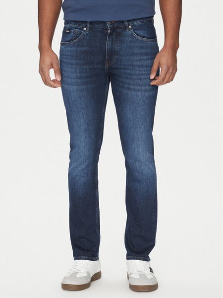 BOSS Jeansy H-Delaware 50537390 Granatowy Slim Fit. Niebieskie jeansy męskie Boss, z bawełny. Za 379.99 zł.