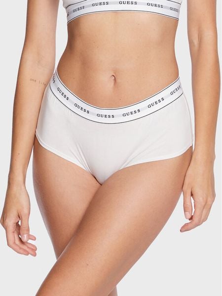 Guess Figi brazylijskie Carrie O97E03 KBBU1 Biały. Białe majtki damskie Guess, z bawełny. Za 59.99 zł.