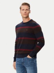Tommy Hilfiger Sweter MW0MW28046 Brązowy jasny Regular Fit. Brązowe swetry męskie Tommy Hilfiger, m, bez wzorów, z bawełny, bez kołnierzyka, bez ramiączek. Za 489.99 zł.