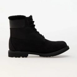 TIMBERLAND 6 Inch Warm Lined Waterproof Boot Trapery damskie. Czarne trapery damskie Timberland, z gumy, bez zapięcia. W wyprzedaży za 919.99 zł.