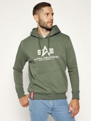 Alpha Industries Bluza Basic 178312 Zielony Regular Fit. Zielone bluzy męskie Alpha Industries, m, bez wzorów, z bawełny, bez ramiączek, bez kaptura. Za 219.99 zł.