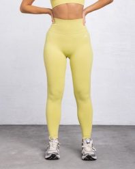 Legginsy Sculpt Scrunch - Żółty. Żółte legginsy damskie JOY STUDIO, bez wzorów, z materiału. Za 199.00 zł.