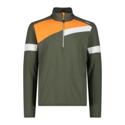 Golf męski techniczny CMP 34L4147. Zielone swetry męskie CMP, l, bez wzorów, sportowe, bez kołnierzyka, bez ramiączek. Za 348.00 zł.