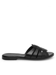Lasocki Klapki WI23-AGA-09 Czarny. Czarne klapki damskie Lasocki, bez wzorów, ze skóry, bez obcasa, bez zapięcia. Za 139.99 zł.